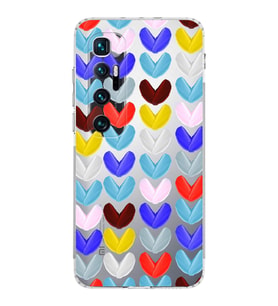 PrintiFy Xiaomi Mi 10 Pro ile Uyumlu Water Color 1  Kamera Korumalı Şeffaf  Kılıf