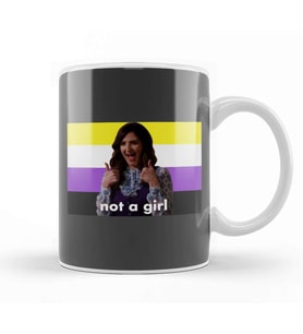 Nonbinary Janet Not A Girl The Good Place Kupa Bardak Porselen