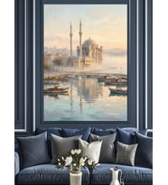Sisli İstanbul Ve Ortaköy Camii Dekoratif Kanvas - Mdf Ahşap Tablo