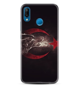 Huawei P20 Lite Mate 10 20 Lite Pro P40 Lite KılıfDesemli Silikon Kurt ve Ay Yıldız 1403
