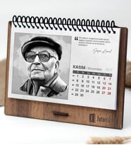 2027 Edebiyat Ahşap Masa Takvimi