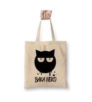 Kawaii Neko Baka Cat Kedi Anime Beyaz Bez Çanta Uzun Saplı Alışveriş Çantası Plaj Çantası