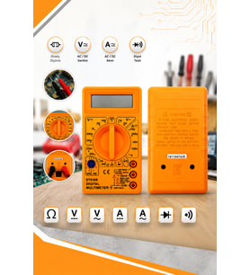 Dijital Elektrik Ölçüm Cihazı Multimetre Volt Amper Ohm Test Ölçer