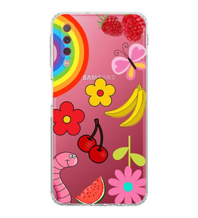 PrintiFy Samsung Galaxy A7 2018 ile Uyumlu Water Color 5  Kamera Korumalı Şeffaf  Kılıf