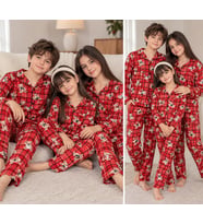 Kız Erkek Çocuk Süet Pijama Takımı Ayıcık Desenli Uzun Kollu Alt Üst Takım - 5/14 Yaş - 31945