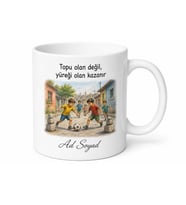 Top Oynayan Çocuklar Çizimli Mahalle Maçı Futbol Tutkunu Kupa Bardak Hediye
