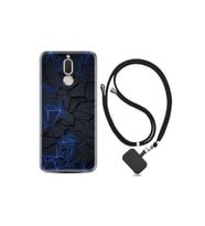 Huawei Mate 10 Lite Kılıf Resimli Desenli Silikon Boyun Askılı Karmaşık 1874