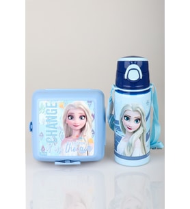 x Dekomus Lisanslı Elsa Frozen Ice Princess Collection 500 Ml Çelik Matara Ve Beslenme Kabı Seti