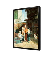 Osmanlı Zamanı Köle Pazarı Çerçeveli Mdf Tablo