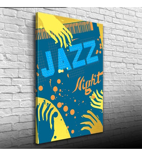 Jazz Night Afişi Kanvas Tablo 50 x 70