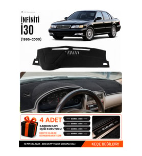 e-biz INFINITI İ30 (1995-2000) Uyumlu Torpido Koruma, Torpido Örtüsü, Torpido Kılıfı - Siyah-Gri - IN001
