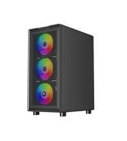 POWERBOOST 600W 80+ A601B 4-Rainbow Fanlı Gaming Mid-Tower PC Kasası