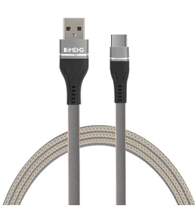 İmeng 3.1A UsbA to Type-C Örgülü Data ve Hızlı Şarj Kablosu ML108 Gri