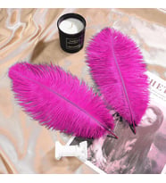 3 ADET BÜYÜK BOY 35 CM FUŞYA DEVE KUŞU TÜYÜ VIP FUCHSİA OSTRICH FEATHER DEKOR FUŞYA KUŞ TÜYÜ