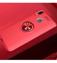 Huawei Y7 Prime 2019 Kılıf Yüzüklü Magnetli Ravel Case (Kırmızı)