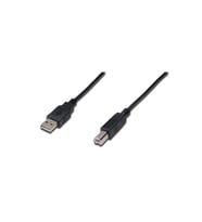 Digitus USB 2.0 Bağlantı Kablosu, USB A Erkek - USB B Erkek, 1.8 metre, AWG 28, USB 2.0 uyumlu, UL, siyah renk