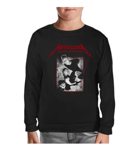 Metallica - Grup Elemanları High Siyah Çocuk Sweatshirt