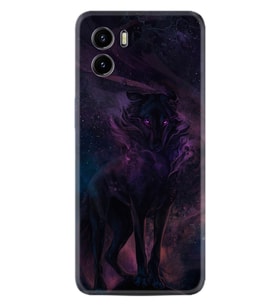 Vivo Y15S Y32 Y33S Y51 Y53S Kılıf Desemli Silikon Black Purple Wolf 1791