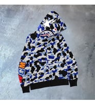 Bape Nakış İşlemeli Hırka beyaz (Siyah - Beyaz)