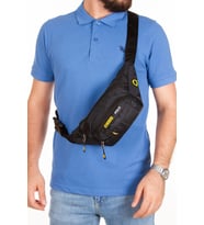 Unisex Siyah Su Geçirmez Usb Ve Kulaklık Girişli Bel Ve Omuz Çanta Freebag