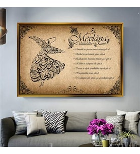 Altın Çerçeveli dekoratif tablo a536 (Gold)