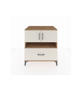 Kronos Şifonyer 3 Raflı Tek Çekmeceli 2 Kapaklı 88x59x96 Çam-Aytaşı