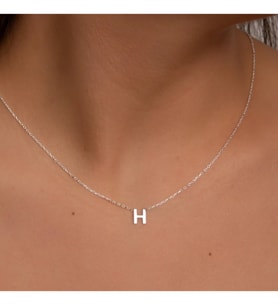Kişiye Özel Kararmaz Çelik Kolye Harfli Hediye Kutulu Yazılı Kişiselleştirilebilir Harfli Kolye
