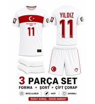 Türkiye Milli Takım Kenan Yıldız FIFA 2026 Yeni Sezon Çocuk Futbol Forması Çorap Hediyeli