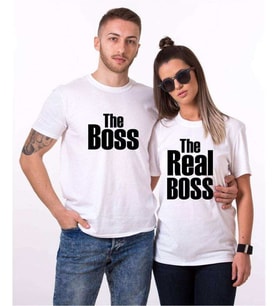 Tshirthane Boss Realboss Sevgili Kombinleri Tshirt Kombini (Tek Ürün Fiyatıdır.)