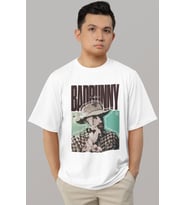 Tasarım Bad Bunny Rapper Şarkıcı Baskılı Unisex Oversize Tişört