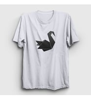 Presmono Unisex Beyaz Origami Swan Prison Break T-Shirt 276107tt