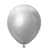 Gemar Parti Doğum Günü Organizasyon Balon - 28 Cm. - Ivory - Silver / Gümüş - 100 Adet