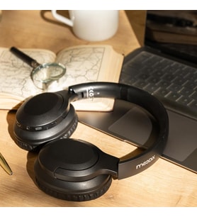 Moodix KO23NB1701 ANC Aktif Gürültü Engelleyicili Katlanabilir Bluetooth Kulaküstü Kulaklık Siyah