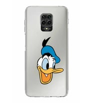 Xiaomi Redmi Note 9 Pro  Kamera Korumalı Kapak Donald Duck Tasarımlı Şeffaf  Kılıf