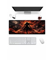 SonicTouch Klavye Mousepad 32x70cm Dikişsiz Pürüzsüz Sıvı Geçirmez Kaymaz Taban Kor Savaşçısı