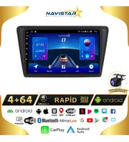 Skoda Rapid 2013-2020 Model 4GB + 64GB Android 13 Kablosuz Carplay Navigasyon Multimedya Sistemi