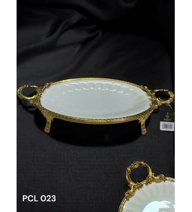 Roy King Elegance Oval Sunum Tabak Gold 46 Cm Pcl023