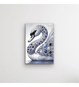 Elmaslı Kuğu Kanvas Tablo 70x100cm