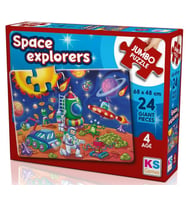 KS Games 24 Parça Uzay Kaşifleri Erkek Çocuk 24 Parça Jumbo Puzzle - 31011 - 4 Yaş Üzeri