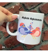 Size Özel Aşık Aşkım Söyle Canım Seramik Baskılı Kupa Bardaklar