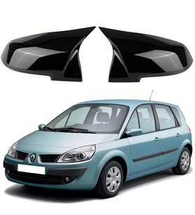Renault Scenic 2 05-09 Araca Özel Batman Yarasa Ayna Kapağı Pianoblack