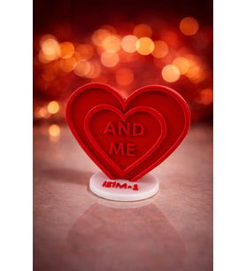 Kişiye Özel Kalpli Dekor - You & Me Tasarımlı - 5 cm Mini Anlamlı Hediye