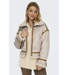 ONLYLVA BONDED HIGH NECK JACKET OTW (Krem)
