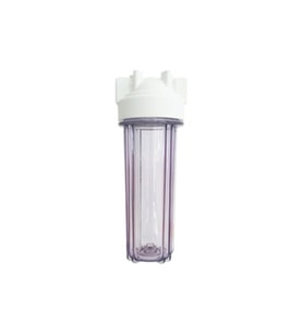 Aquames - Su Arıtma 10'' Şeffaf Filtre Kabı 1/2 Bağlantı NSF Sertifikalı