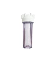 Aquames - Su Arıtma 10'' Şeffaf Filtre Kabı 1/2 Bağlantı NSF Sertifikalı