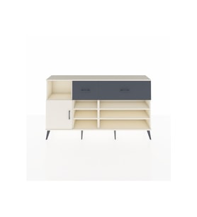 Arges Konsol 6 Raflı 2 Çekmeceli Tek Kapaklı  176x30x99 Aytaşı-Aytaşı/Antrasit