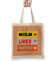 Muslim Lives Matter Canada Stop Racism -Stop Hate Crimes Bez Çanta Uzun Saplı