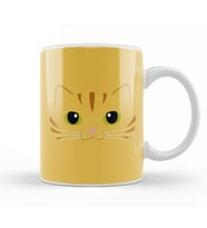 Cute Ginger Cat Ginger Stripped Cat Kupa Bardak Porselen