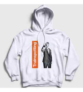 Presmono Unisex Beyaz Sick Boy Film Trainspotting Kapüşonlu Sweatshirt 455953tt