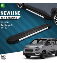 S-Dizayn Citroen Berlingo 3 Uzun Şase NewLine Krom Yan Basamak 213 Cm 2018 Üzeri A+ Kalite